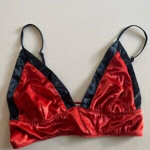Fleur du Mal Velour Bralette - L